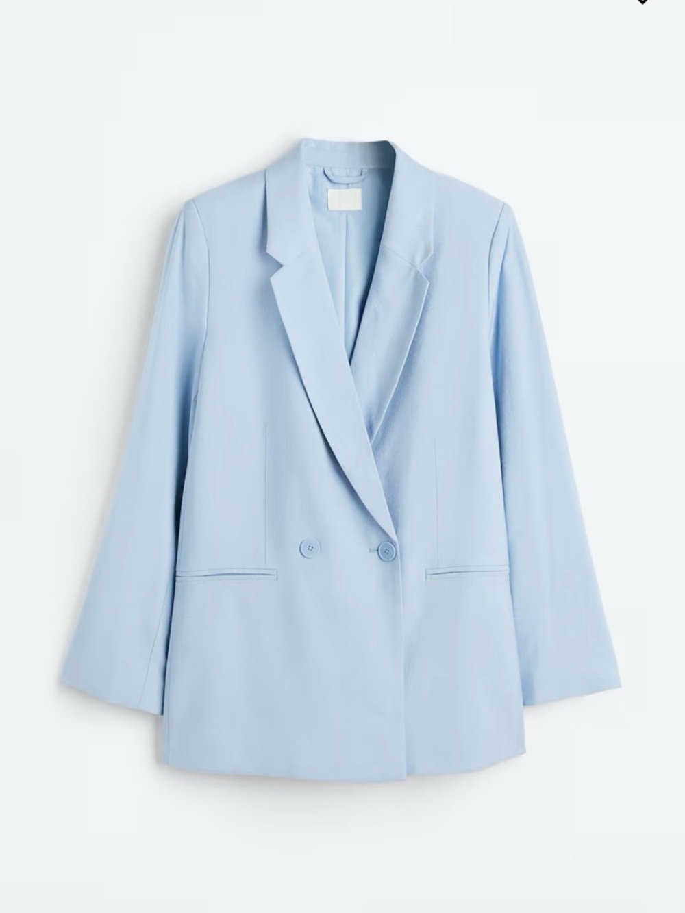 H&M Women's Light Blue Double-Breasted Blazer